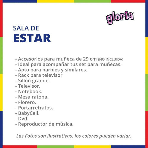 Gloria La Sala De Estar Mueble Para Muñecas De 30 Cm 5