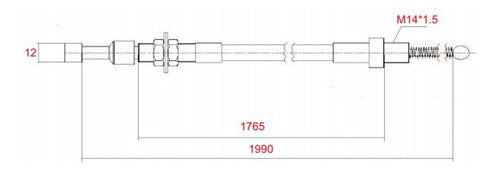 Cable Freno Derecho Autoelevador Hangcha Serie R 5000kg 1