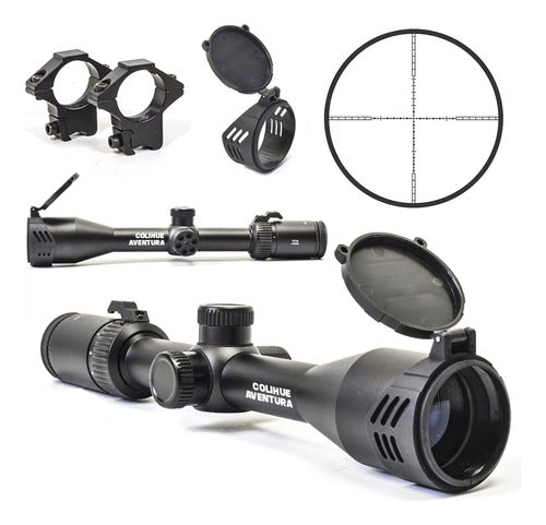 Discovery VTR 3-9x40AC Rifle Scope with Mounts and Caps 0