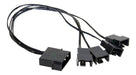 Cabo Adaptador Multi Fan Molex P/ 4 Coolers 4 Pin Frete Grat 5