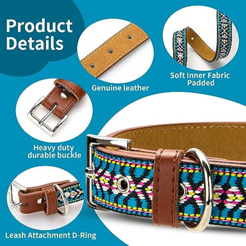 Generic Western Dog Collar, Leather Collar 2