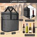 Opux Portable Insulated Wine Tote for 6 Bottles, Charcoal Gray 2