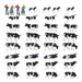 Evemodel An8704cn 36pcs 1:87 Well-Painted Farm Animals Cows and Figures 0