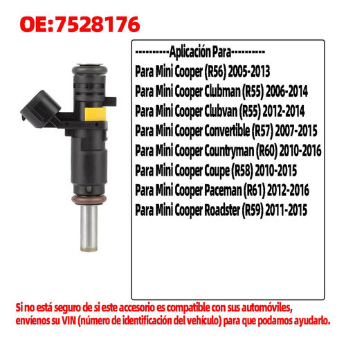 Para 4pcs Injetores De Combustível Para Mini Cooper 1