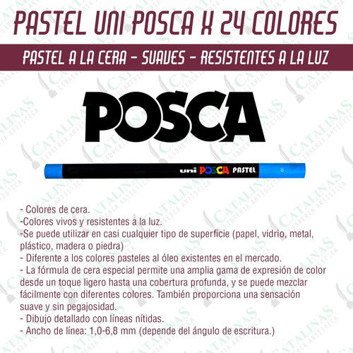 Uni-ball Pastels Posca Set of 24 Colors 1