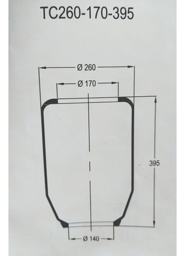 Neumacarg Fuelle Pulmon Suspension Neumat Semi TC260-170-395 4