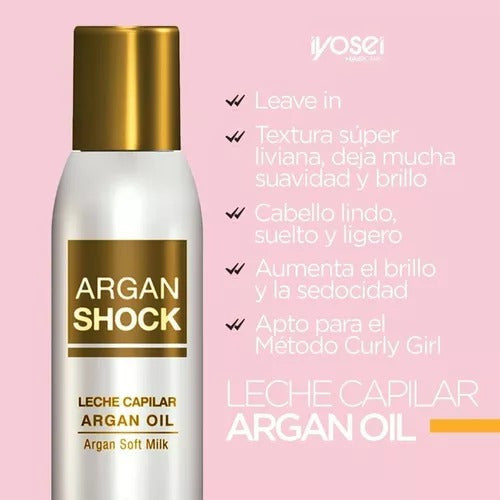 Iyosei Argan Shock Hair Milk with Argan Oil 125ml 1