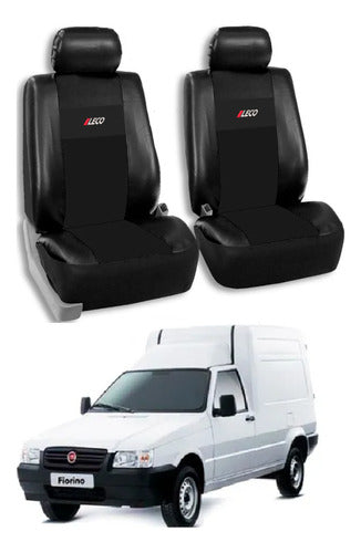 Fiemo Fundas Cubre Asientos Cuerina 2 Butacas Para Fiat Fiorino 0