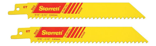 Starrett 2 Hojas Sierra Sable Para Madera 6 Dpp B66-2 0