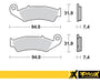 ProX Pastillas Freno FA125 Honda CR 125 250 500 (87-94) Del. 1