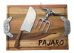 Maderasartesanales Hard Wood Cutting Board with Stainless Steel Axe and Bear Claw Kit 0