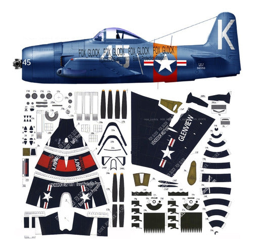 F8F-1 Bearcat Scale 1.33 Papercraft 0