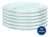 Set of 12 Glass Dinner Plates Rigolleau Acquamarine 23cm 2