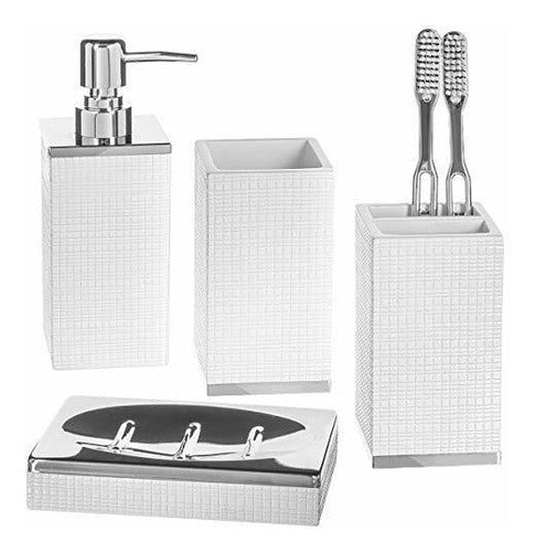 Creative Scents Bathroom Accessory Set - 4 Piece Set 0