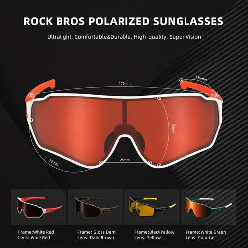 Rockbros Polarized Sports Glasses for Running and Cycling with Case 4