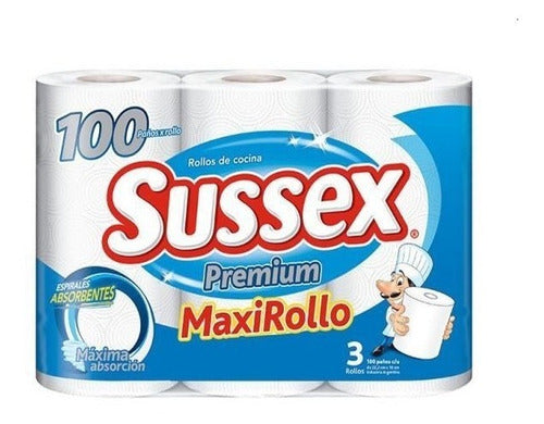 Sussex Ultra Kitchen Roll 3 x 100 Sheets - Bulk Bag 2