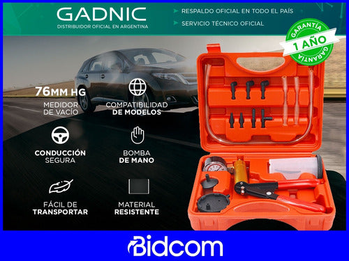 Gadnic Vacuum Pump Kit with Bleeding Hoses and Adapters 1