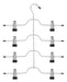 Percha De Metal Con Pinza Ahorro De Espacio 4 Prendas 0