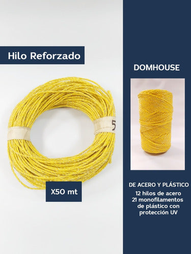 50 Mt Hilo Electroplastico Reforzado Electrico Para Cerco 1