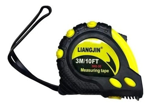 Liangjin Metal Tape Measure 3 Meters Rubberized Brakes 0