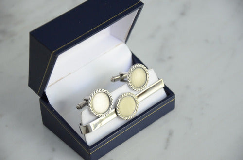 Customizable Tie Clip + Cufflinks Set 1