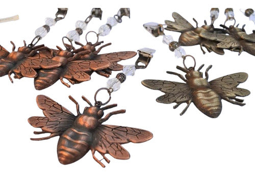 Luciano Dutari 8 Bees Table Weights Bronze and Copper Aged 0