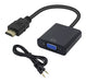 DBS HDMI to VGA Adapter + MiniPlug 3.5mm Audio Full HD 1080p 5