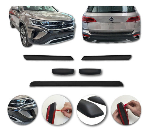 VW Taos Black Bumper Protective Self-adhesive Moldings by Kenny 0