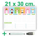 Magnetic Weekly Planner Whiteboard Organizer 21x30 with Marker and Eraser 17