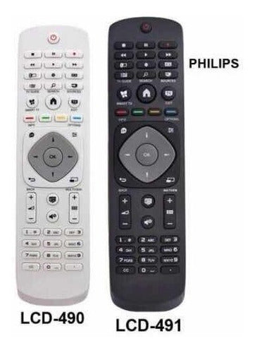LCD-490/1 LCD LED Smart TV Remote Control for Philips 2