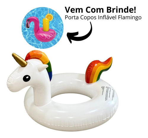 Boia Inflável De Unicornio Importway 120cm Para Piscina 1