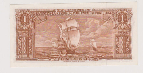 Billete Uruguay 1$ Año 1939 Sin Circular 1