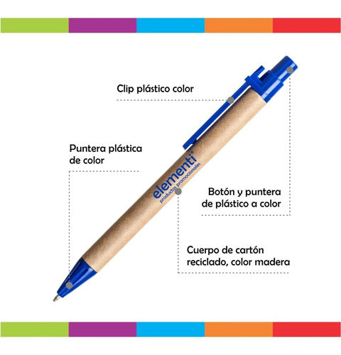 BIC 200 Eco-Friendly Pens with Single Color Logo - Natural Model 6