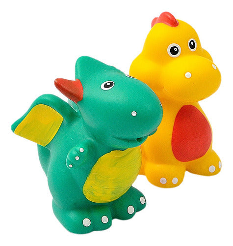 Dinos Lanza Agua Con Chifle X 3 Dinosaurios Chanchy Toys Bol 3