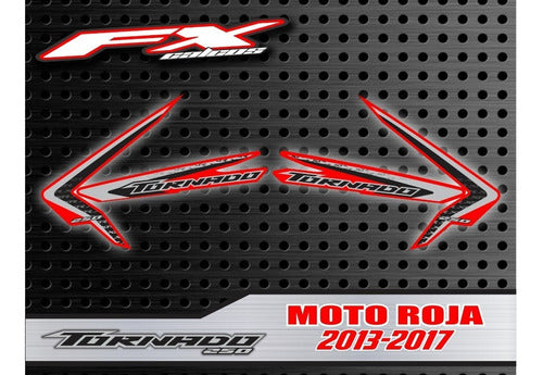 Premium Honda Tornado XR 250 2013-17 Replica Stickers Kit 0