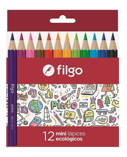 Filgo Lapices De Colores Pinto X 12 Cortos Hexagonales 0