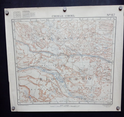 Mapa De Choele Choel- Instituto Geográfico Militar Año 1933 0