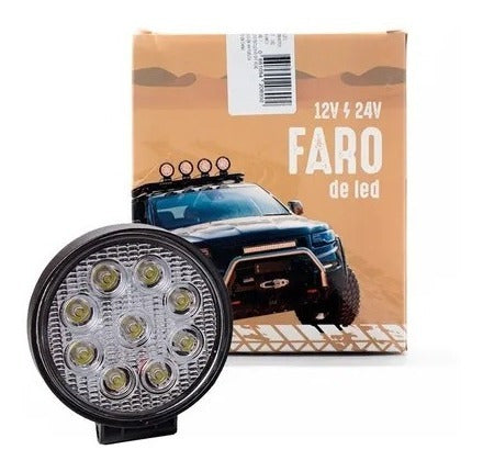 Lux Led Universal Circular 27W 9 LED 12V/24V Faro LED 4