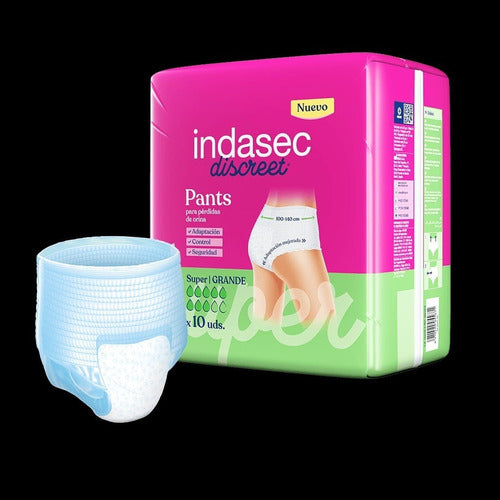 Indasec Discreet Pant Super L X 10 0