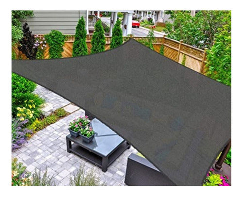 Toldo Vela P/ Sombra C/ Protección Uv 4*9.5 Rectangulo Negro 2