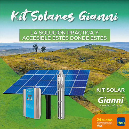 Bomba Agua Solar Kit Completo 3800 Lts/día Altura 40 Mts 1