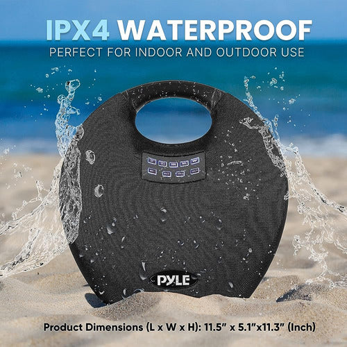 Pyle Mini Ipx4 Impermeable Altavoz Inalámbrico Portátil Blue 2