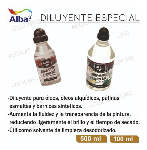 6 Special Oil Diluents Alba Odorless x 500ml 1