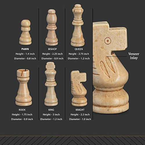 Wooden Chess Set 15-Inch 3