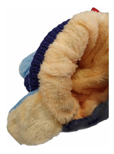 Tande Gorro Lana Infantil Invierno Oso Con Pompón Corderito Orejas 7