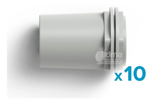 Conector 3/4 Pvc 20mm Caño Rígido Tubo Electricidad Pack X10 1