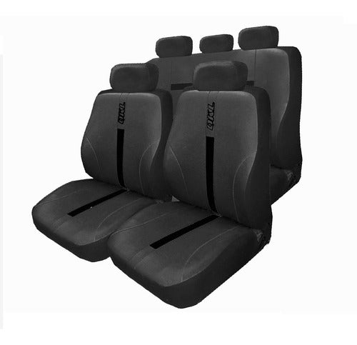 QKL Sport Line Eco-Leather Car Seat Covers for Ford Ka, Fiesta, Corsa, C4, VW Polo 4