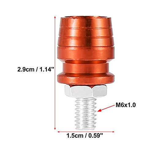 10pzas Tornillos M6 Aleacion Aluminio Naranja Embellecedor 2