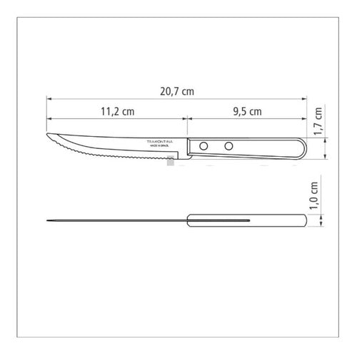 Tramontina Dynamic Wooden Handle Knife Set - Pack of 12 2