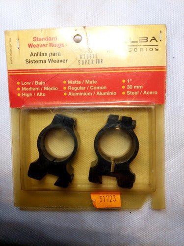 Shilba 30 Mm Weaver System Rings - New! 4